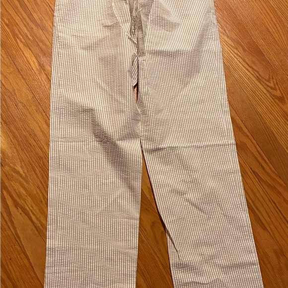 Elegant Beige Striped Dress Pants - Picture 3 of 6